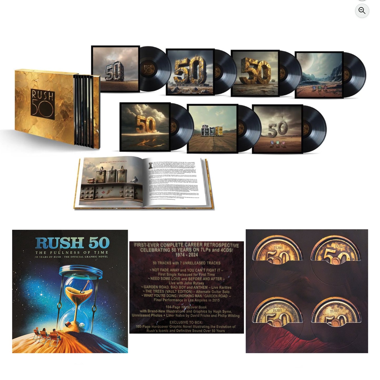 Rush - 50 (Super Deluxe Edition, 7 Vinyl Lp, 4 CD, illustrations, book)