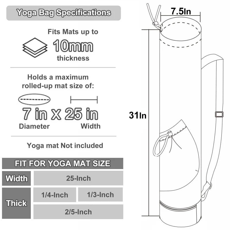 Yogamatta - Väska - Med ficka