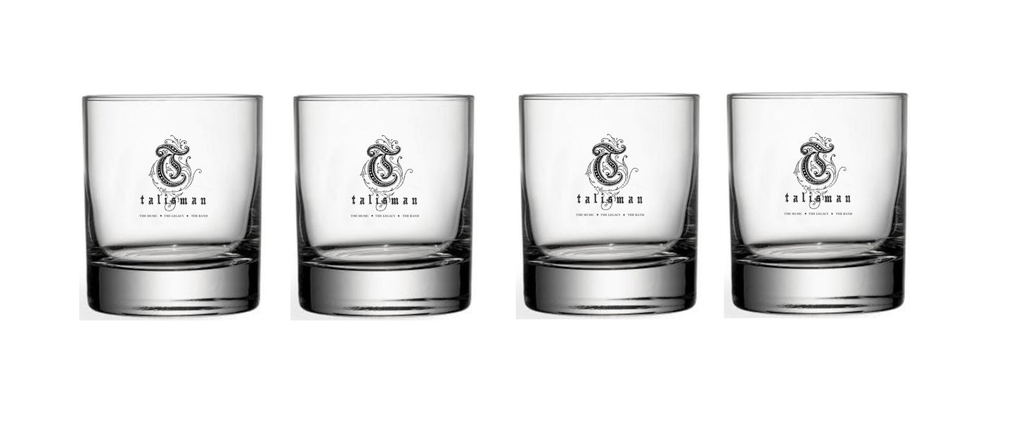 Talisman - Whiskey, drink glass, package of four.