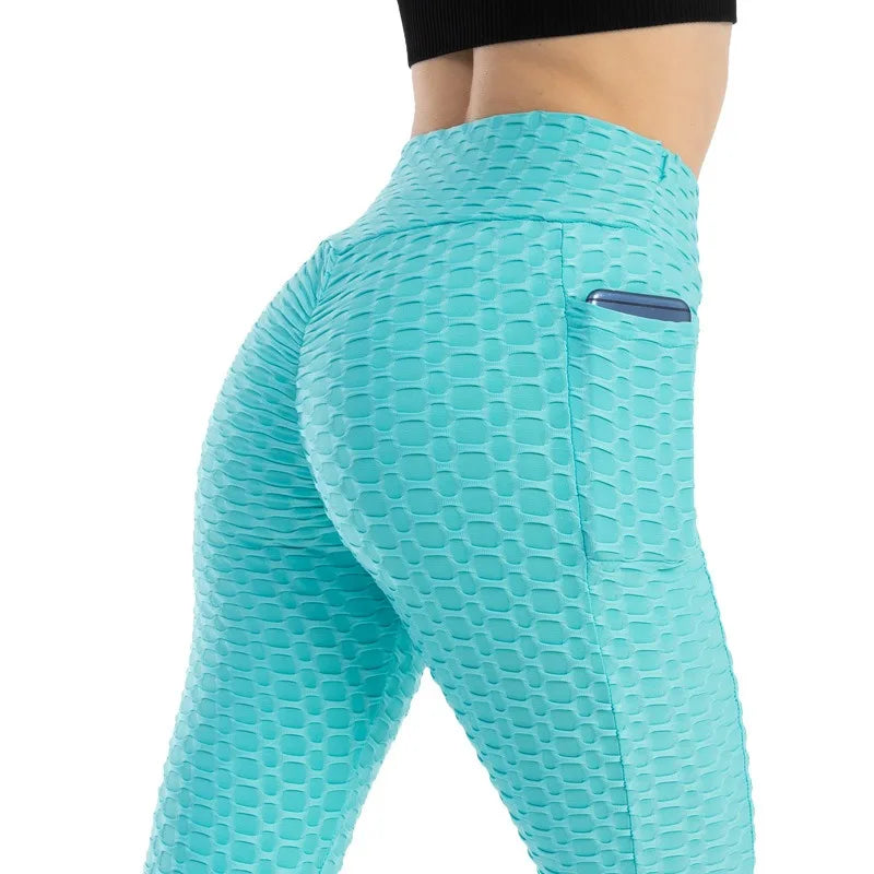 Leggings - Women - Bubble Pants - Yoga - Fitness - Side Pockets