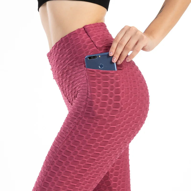 Leggings - Women - Bubble Pants - Yoga - Fitness - Side Pockets