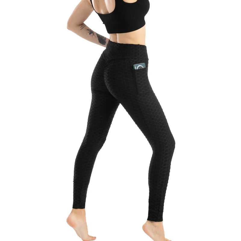 Leggings - Women - Bubble Pants - Yoga - Fitness - Side Pockets