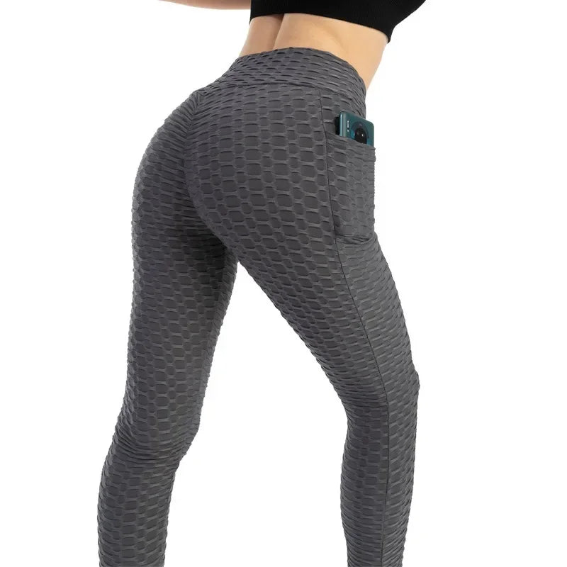 Leggings - Women - Bubble Pants - Yoga - Fitness - Side Pockets