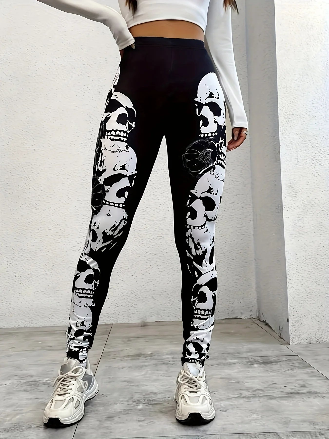 Leggings - Dam - Skull, Yoga,  Fitness
