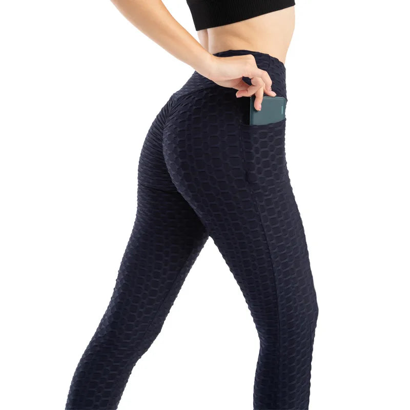 Leggings - Women - Bubble Pants - Yoga - Fitness - Side Pockets