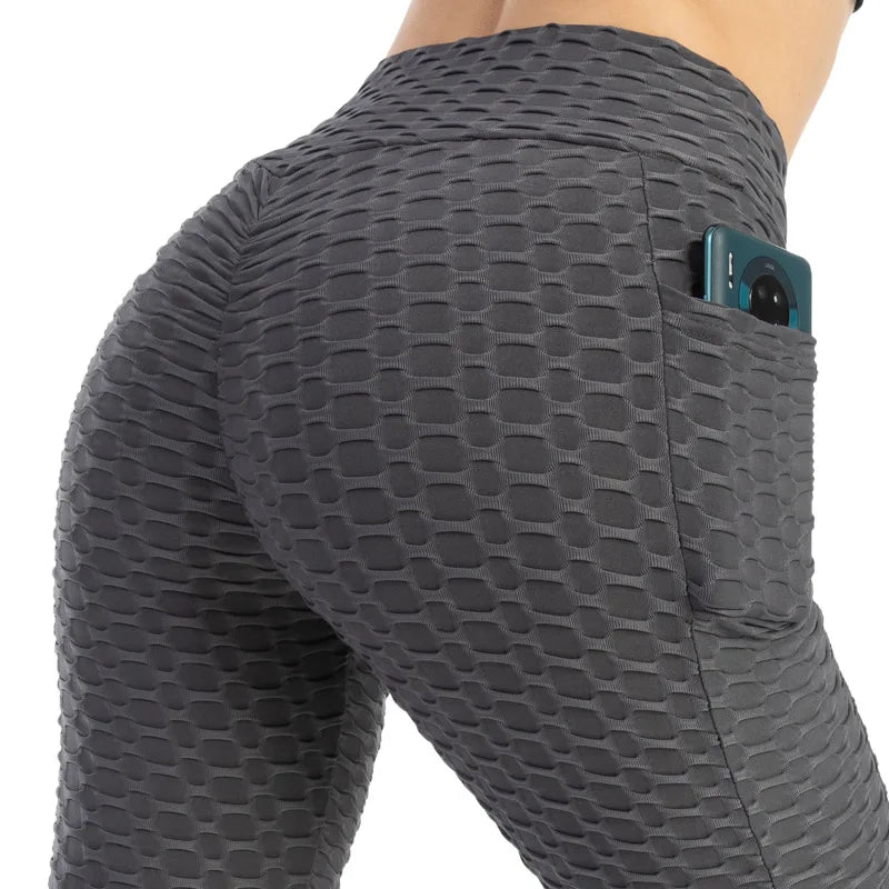 Leggings - Women - Bubble Pants - Yoga - Fitness - Side Pockets