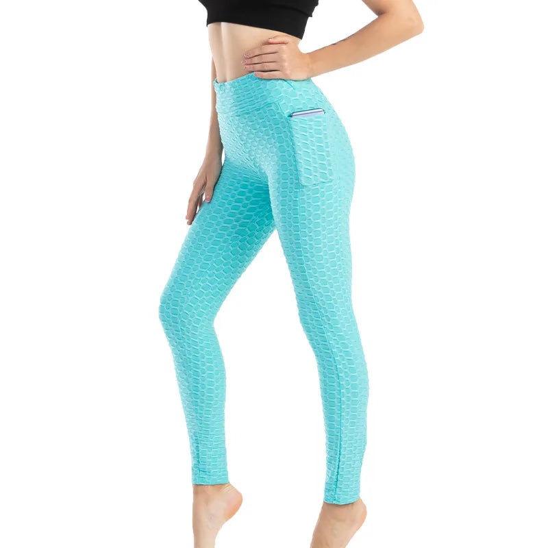 Leggings - Women - Bubble Pants - Yoga - Fitness - Side Pockets