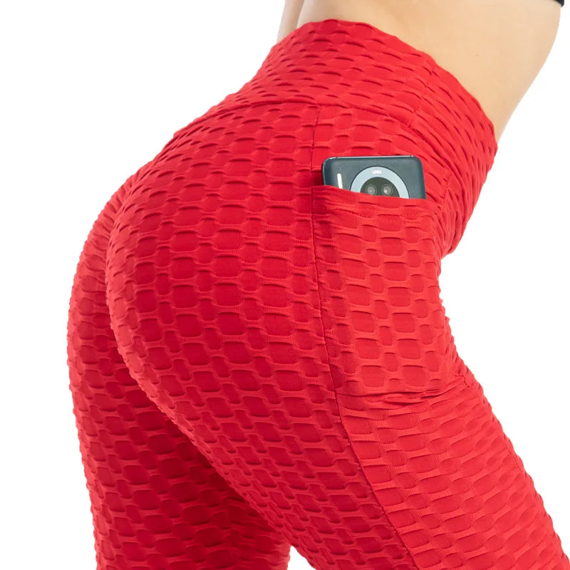 Leggings - Women - Bubble Pants - Yoga - Fitness - Side Pockets
