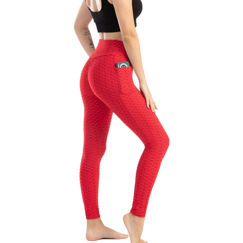 Leggings - Women - Bubble Pants - Yoga - Fitness - Side Pockets
