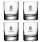 Talisman - Whiskey, drink glass, package of four.