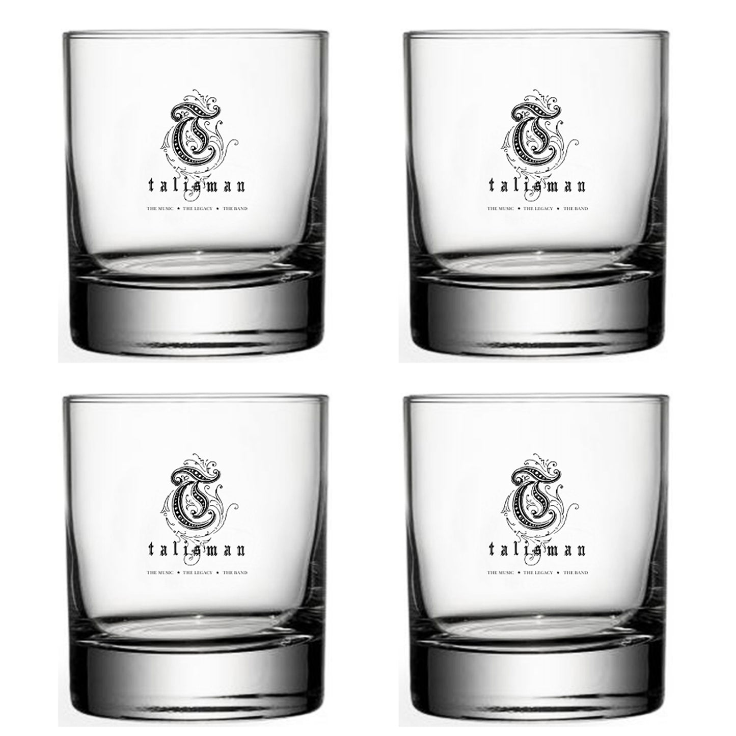 Talisman - Whiskey, drink glass, package of four.